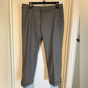 MSGM checked cropped straight-leg ankle trousers size 8